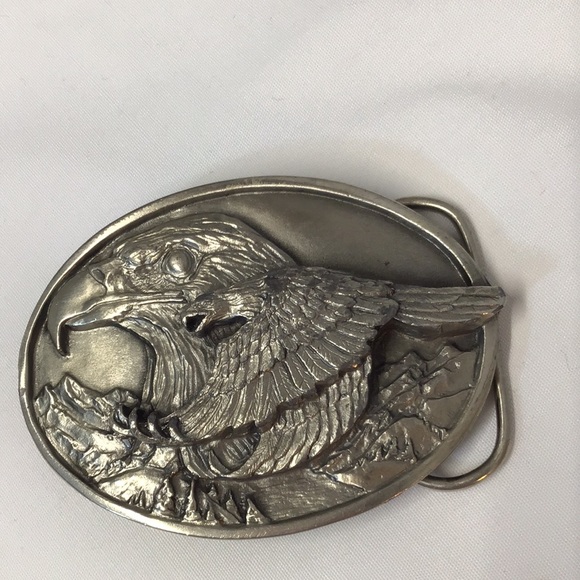 Belt buckle Siskiyou vintage The Eagle and the Hawk John Denver lyrics 1988 - Picture 2 of 9